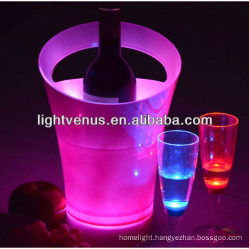 Multi color RGB illuminated led ice bucket
